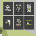 6 PC Motivational Quote Wall Decor Cardboard Phototiles Durable Elegant Stylish Inspiring And Unique Decorative - 5*7
