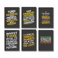 6 PC Wall Decor Cardboard Phototiles With Double Sided Back Sticking Success Quotes(5*7size)