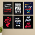 6 PC Motivating Quote Wall Decor Cardboard Phototiles Inspiring Elegant And Unique Decorative Home And Office Art - 5*7