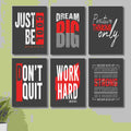 6 PC Motivational Wall Decor Cardboard Phototiles Durable Elegant Stylish Inspiring And Unique Decorative Home And Office Art - 5*7